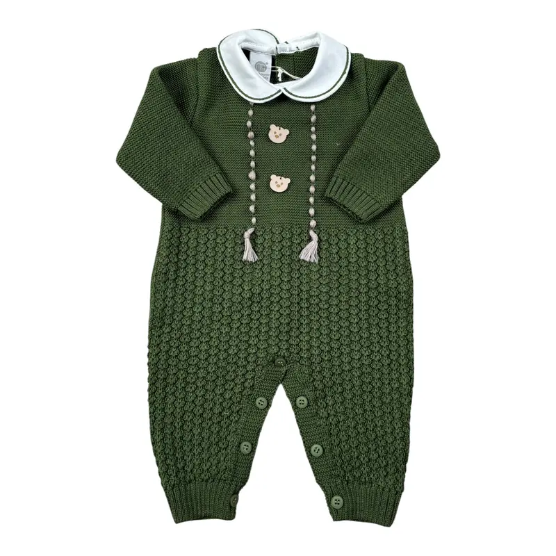 Marlu' Tutina tinta unita In Filo Verde per Neonata