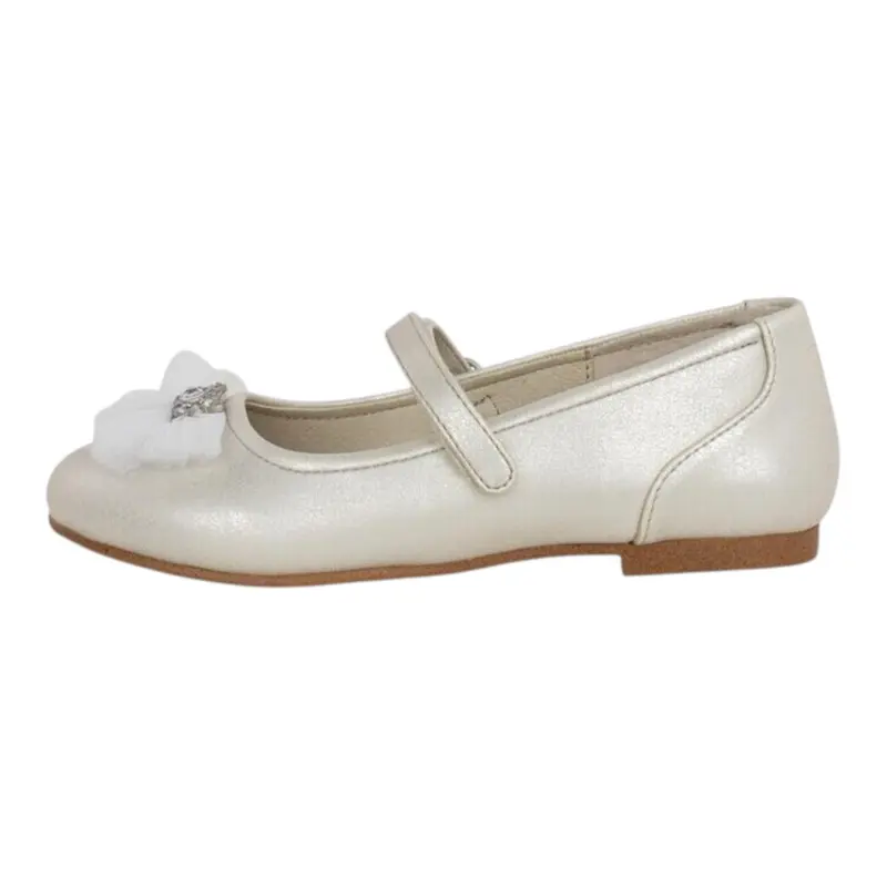 Mayoral Ballerine tinta unita con Strappo Beige per Bambina