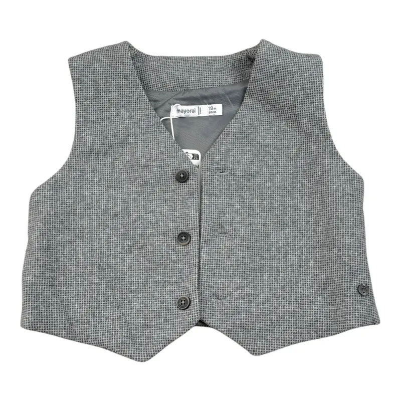 Mayoral Gilet tinta unita Grigio per Neonato