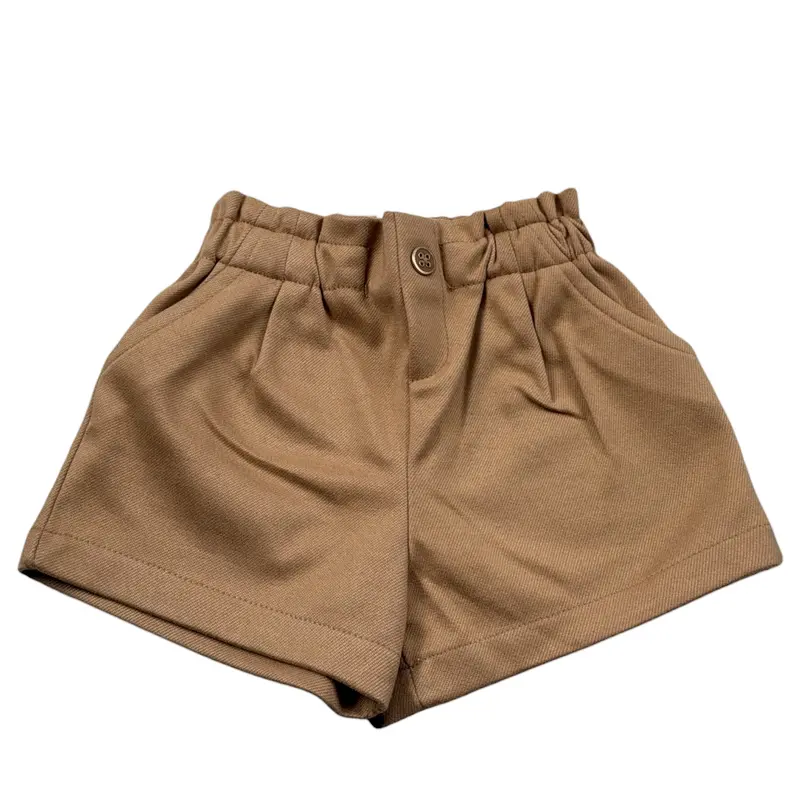 Mayoral Short tinta unita con Elastico In Vita Cammello per Neonata