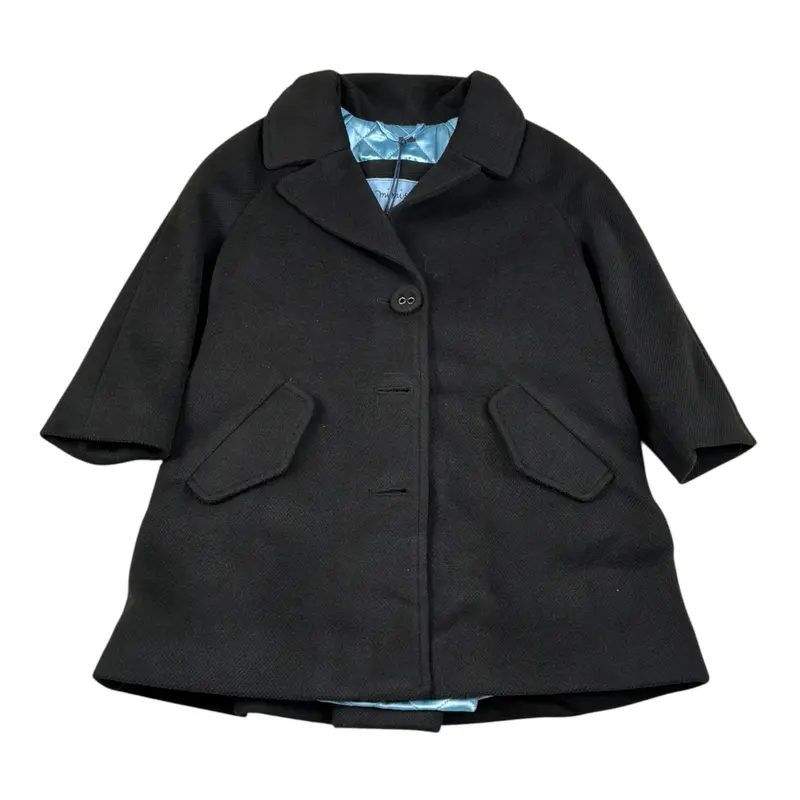 Mimisol Cappotto tinta unita Nero per Bambina