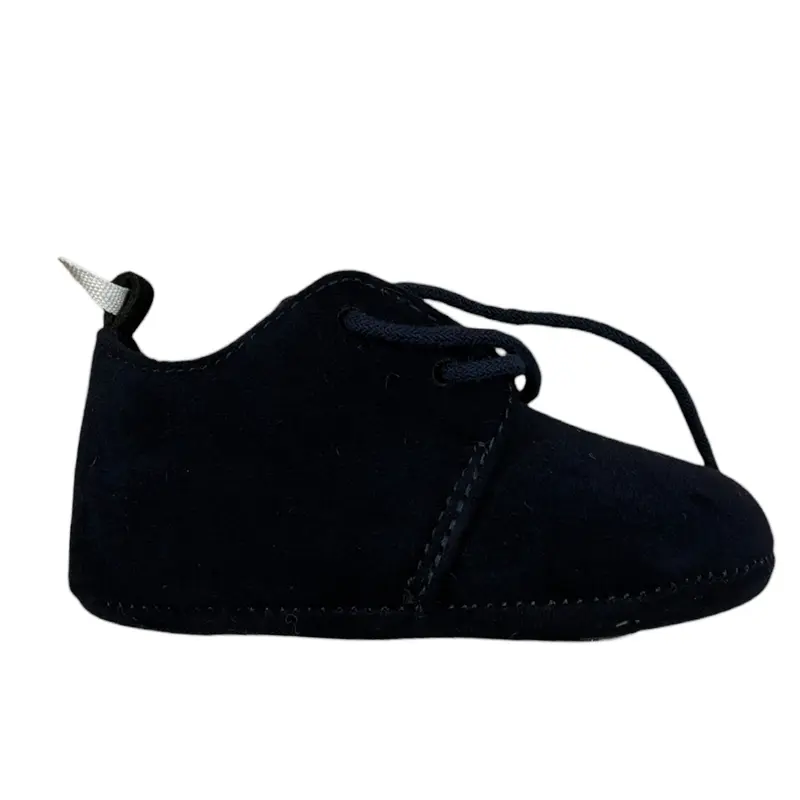 Mini Banda Scarpine tinta unita con Lacci Blu per Neonato