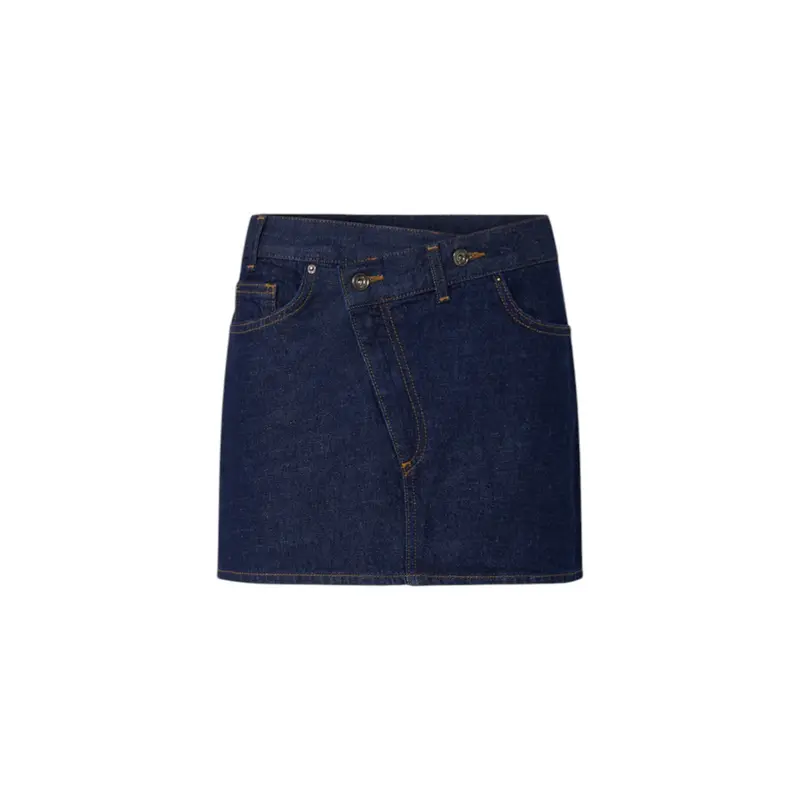Minigonna donna in denim asimmetrica