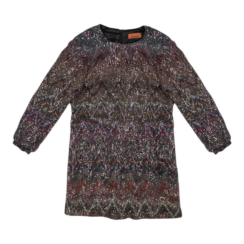 Missoni Abito Multicolor con Paillettes Multicolor per Bambina