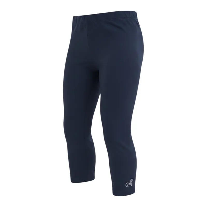 Monnalisa Leggins tinta unita con Brillantini Blu per Neonata