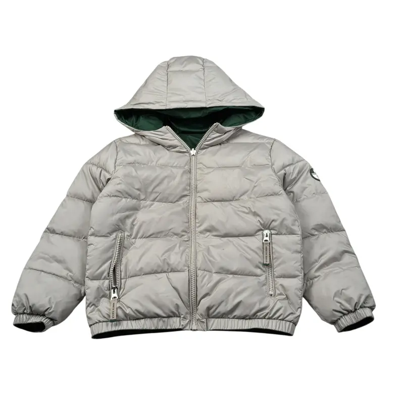 North Sails Giubbino Reversibile Bicolore Grigio/Verde per Bambino