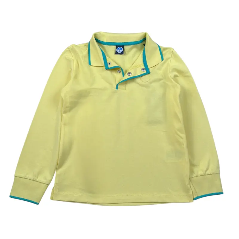 North Sails Polo tinta unita Manica Lunga Giallo per Bambino