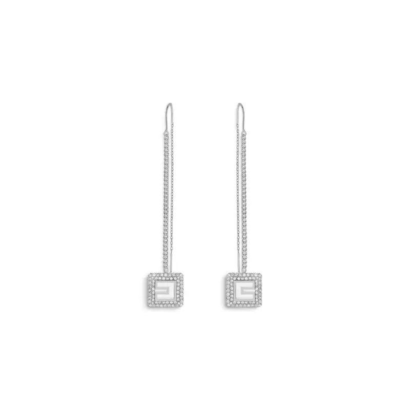 Orecchini donna Logo con Catena Pendente