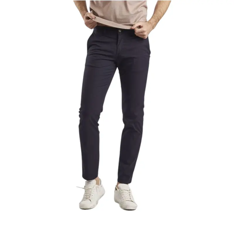 Pantaloni Chinos Uomo Slim-fit Goffrato QB24