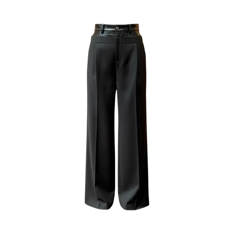Pantaloni donna a gamba larga fluida