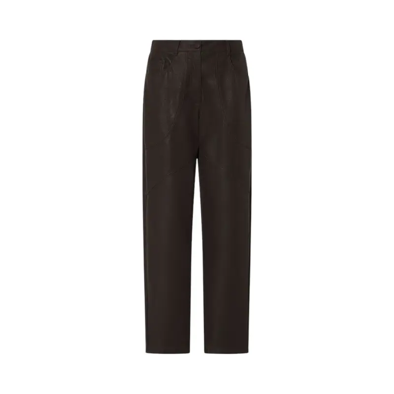 Pantaloni donna baggy in tessuto spalmato