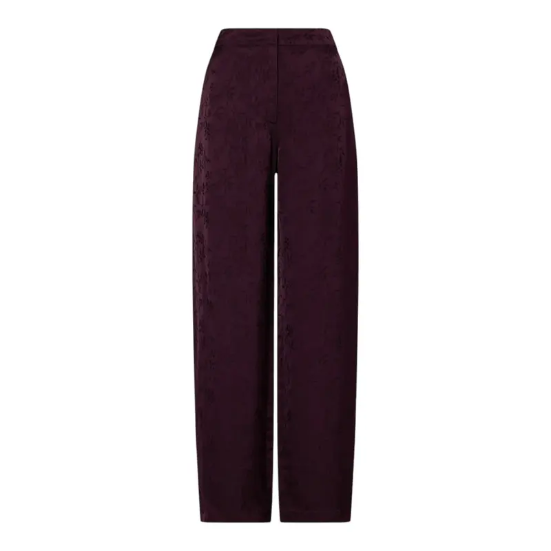 Pantaloni donna balloon in raso jacquard