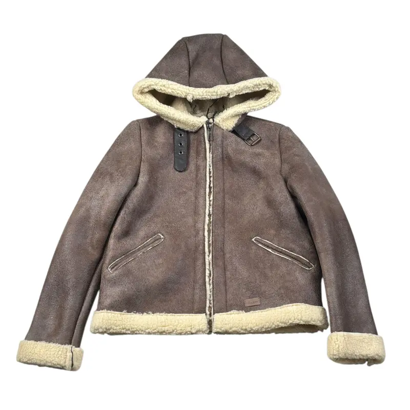 Paolo Pecora Montoni tinta unita Xon Cappuccio Marrone per Bambino