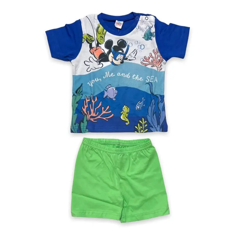 Pigiama 100% Cotone Disney Mickey Mouse