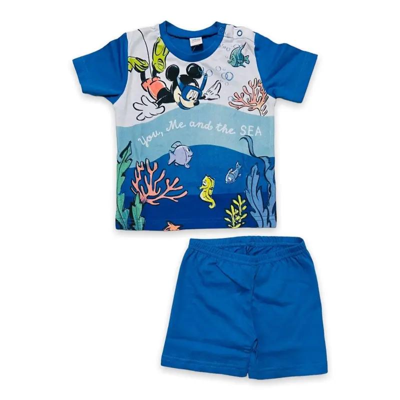 Pigiama 100% Cotone Disney Mickey Mouse