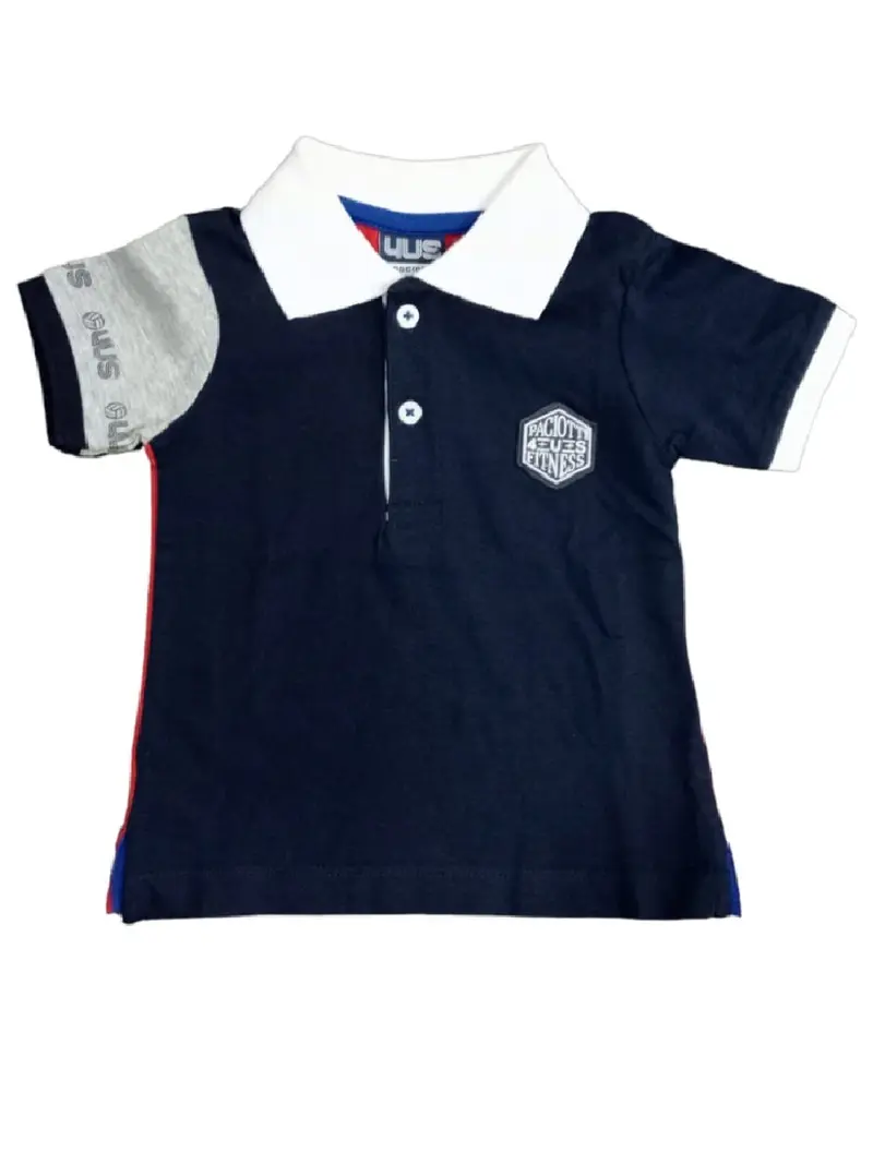 Polo Cesare Paciotti 4US Kids con stampa logo Cesare Paciotti PLP601BP ROSSO