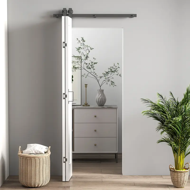 Porta Scorrevole a Libro Pieghevole 70 x 210 cm Bianca