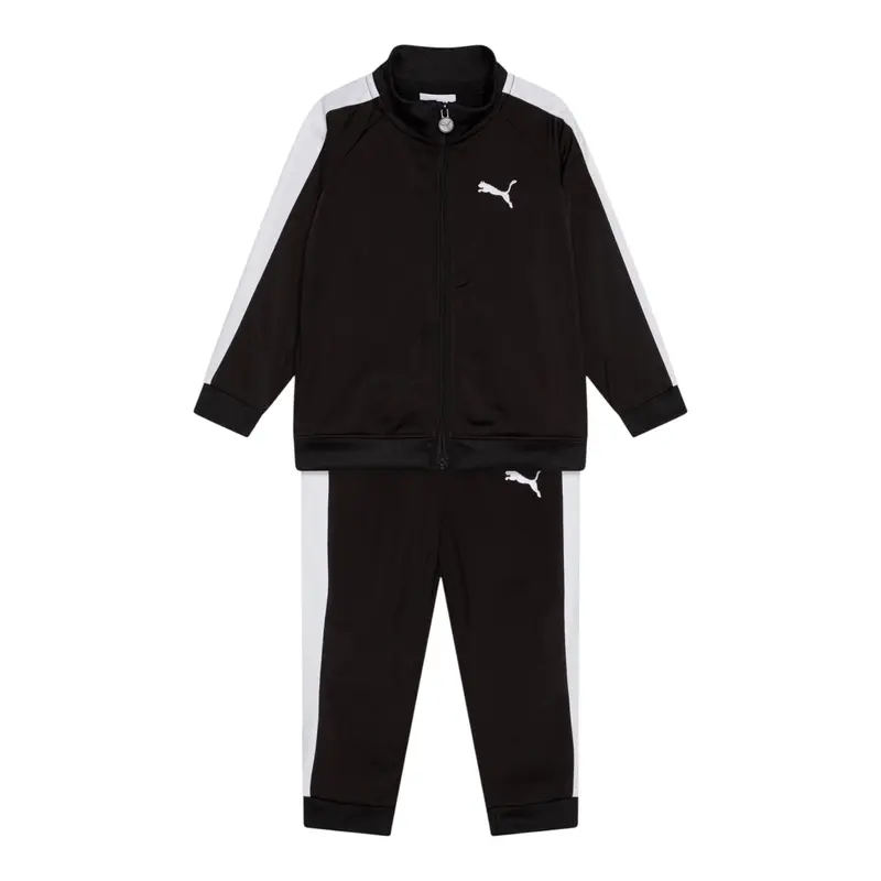 Puma Completo 2 Pezzi Felpa-Pantalone tinta unita Nero per Bambina