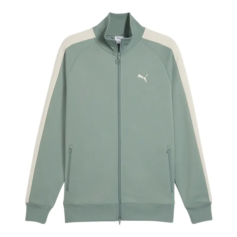 Puma Felpa con Zip tinta unita Verde per Bambina