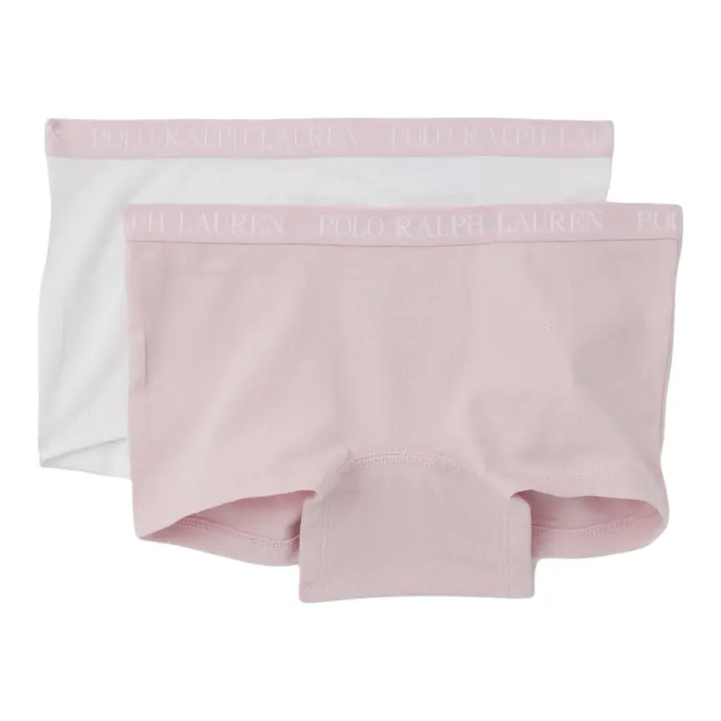 Ralph Lauren 2 Pezzi Culotte Bianco/Rosa per Bambina