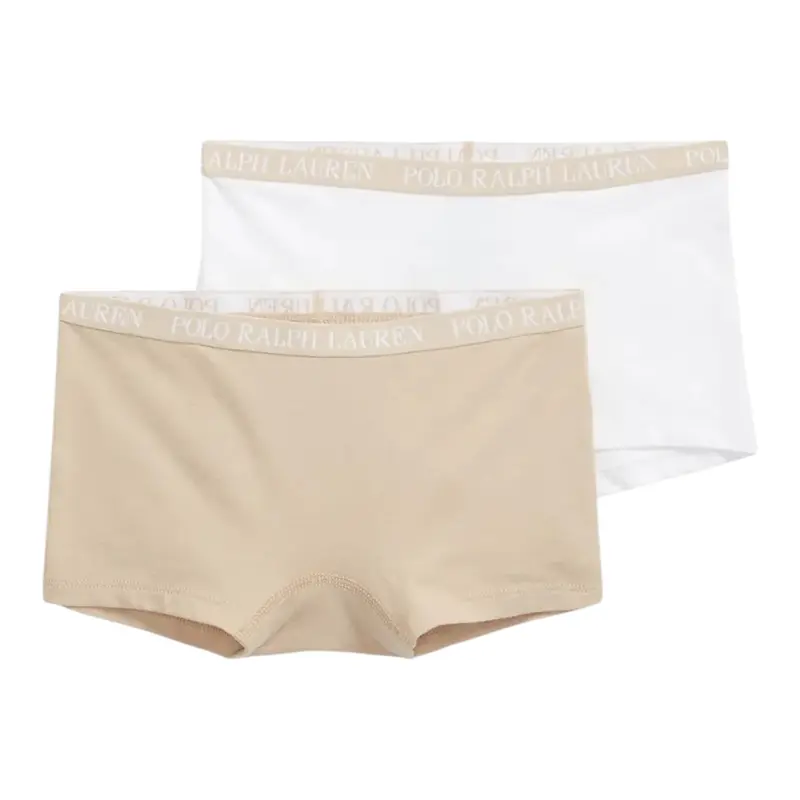Ralph Lauren 3 Pezzi Slip Bicolore Bianco/Beige per Bambina
