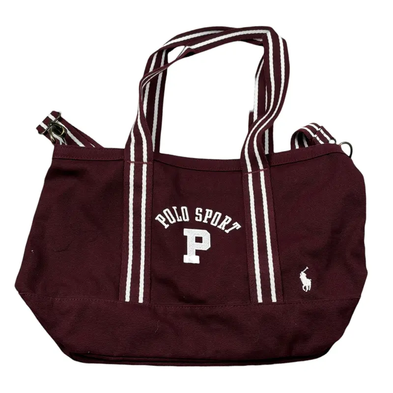 Ralph Lauren Borsa tinta unita con Logo Bordeaux per Bambina