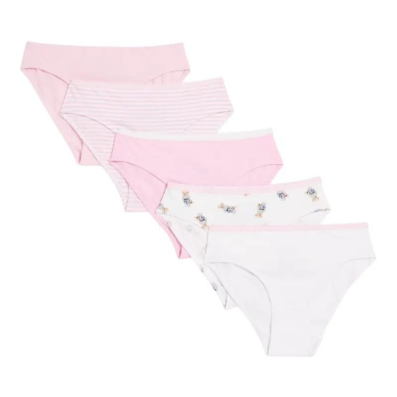 Ralph Lauren Slip 5 Pezzi Bicolore Bianco/Rosa per Bambina