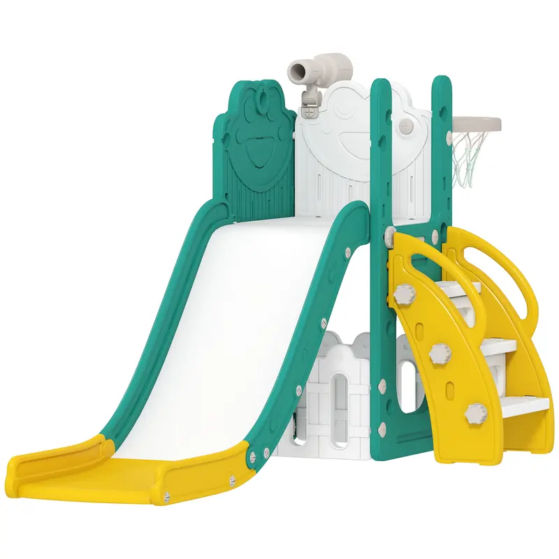 Scivolo Bambini 5 in 1 con Canestro e Scaletta