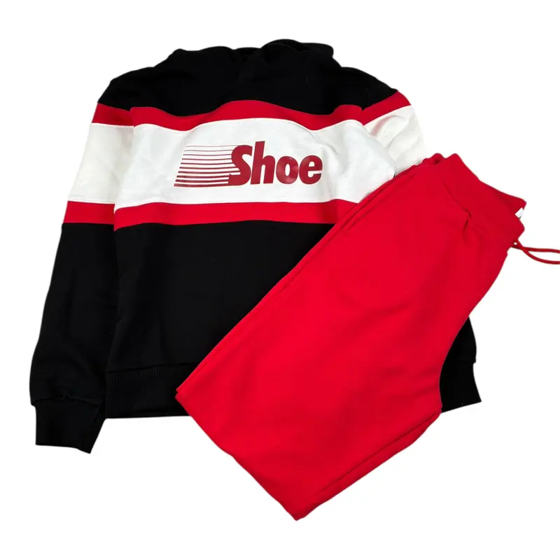 Shoe Completo 2P Felpa-Pantalone Nero per Bambino