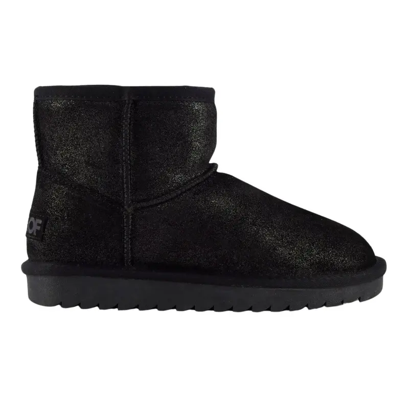 Stivale donna da neve pelle scamosciata glitterata