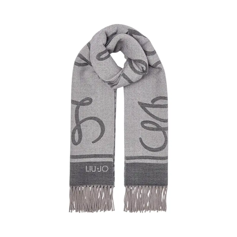 Stola donna jacquard con logo