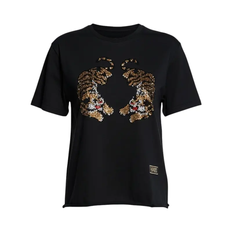 T-shirt donna con applicazioni