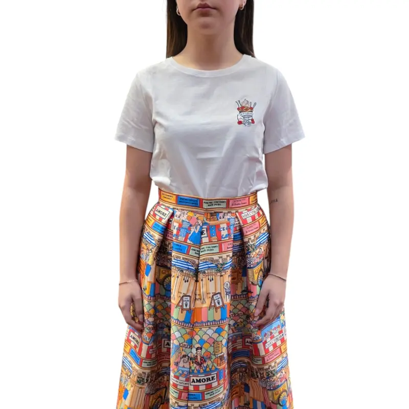 T-shirt donna con ricamo