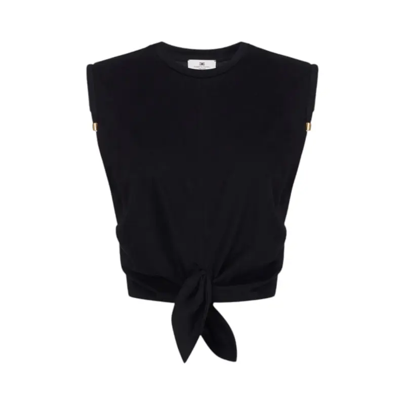 T-shirt donna in jersey con nodo