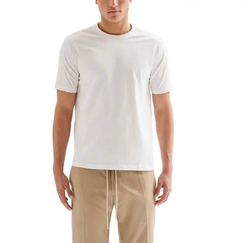 T-shirt Uomo Girocollo Piquet Bianca QB24