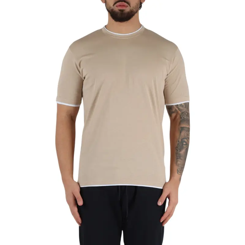 T-shirt Uomo Profili a Contrasto QB24