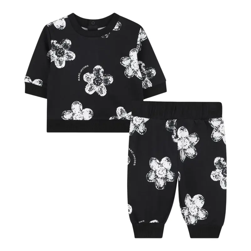 The Marc Jacobs Completo 2 Pezzi Felpa-Pantalone tinta unita Nero per Bambina