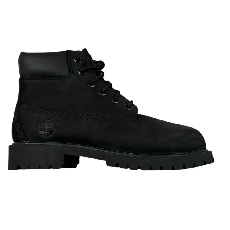 Timberland Stivale tinta unita con Lacci Nero per Bambino