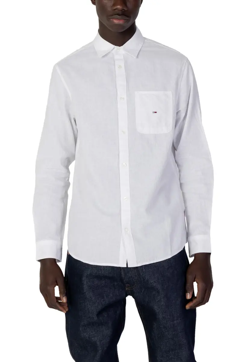 Tommy Hilfiger Jeans Camicia Uomo Tommy Hilfiger Jeans DM0DM16272 white Bianco
