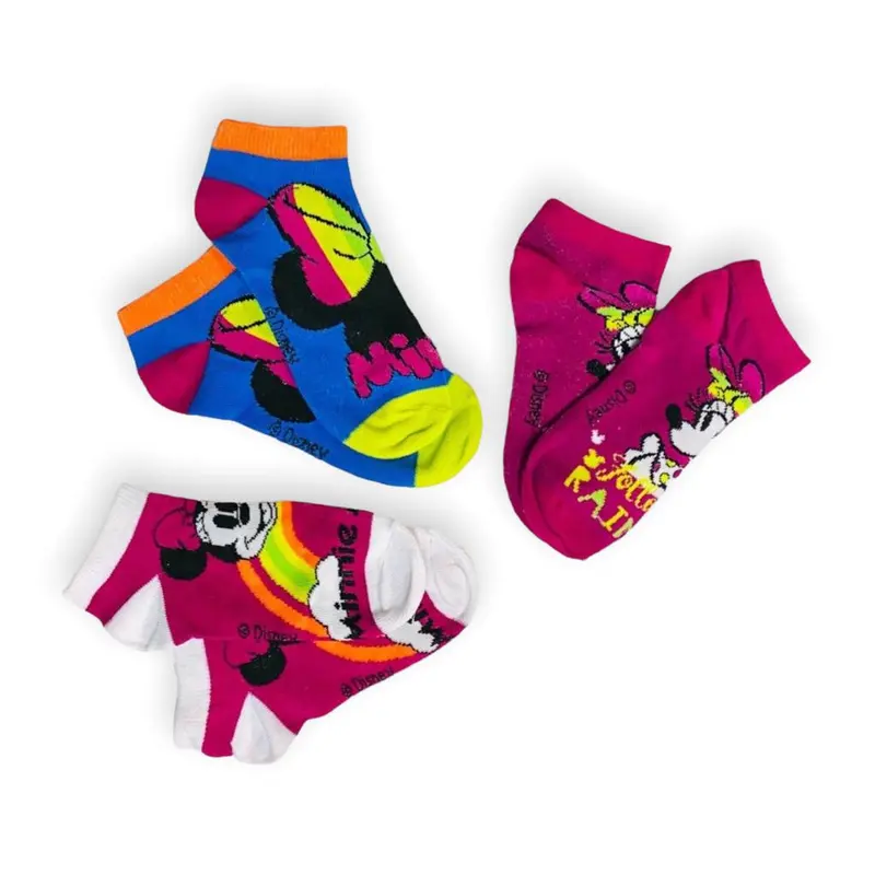 Tris calzini Minnie corto bimba 23/34