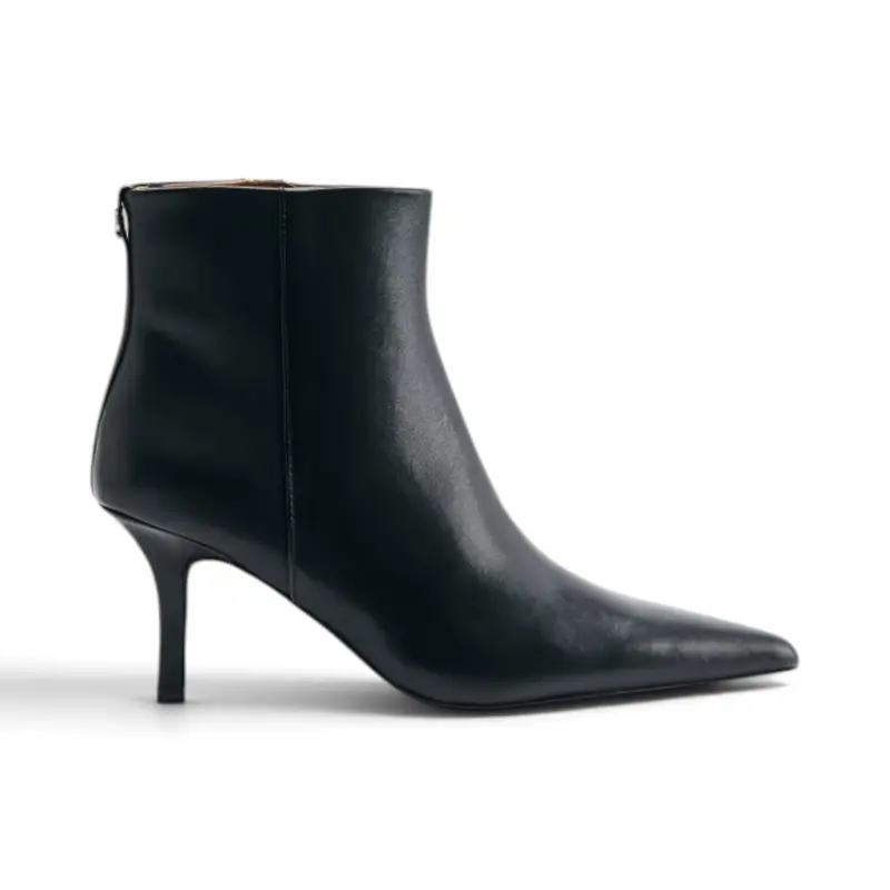Tronchetti donna in pelle con tacco