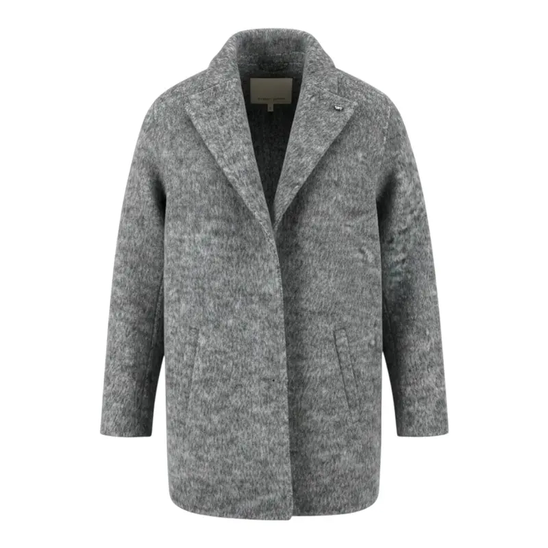 Trussardi Cappotto tinta unita con Bottoni Grigio per Bambina