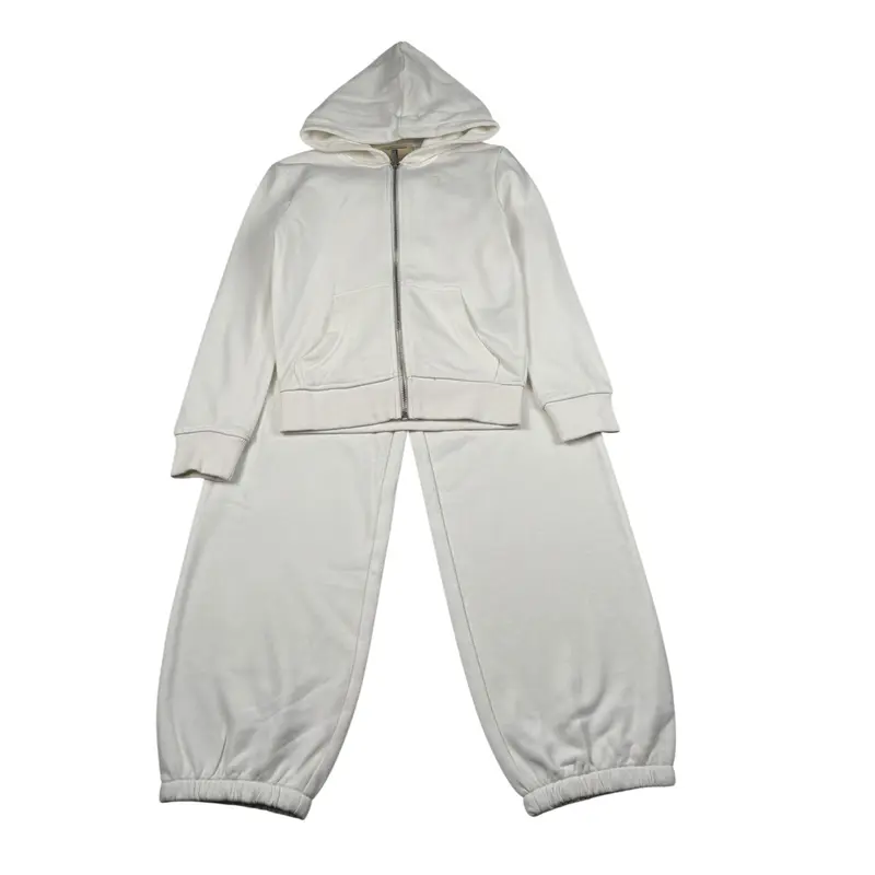 Trussardi Completo 2 Pezzi Felpa-Pantalone Bianco per Bambina