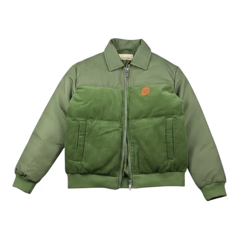 Trussardi Giubbino tinta unita con Zip Verde per Bambino