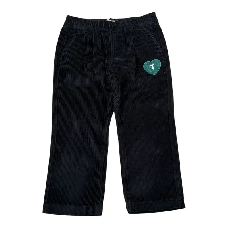 Trussardi Pantalone tinta unita In Velluto Blu per Neonata
