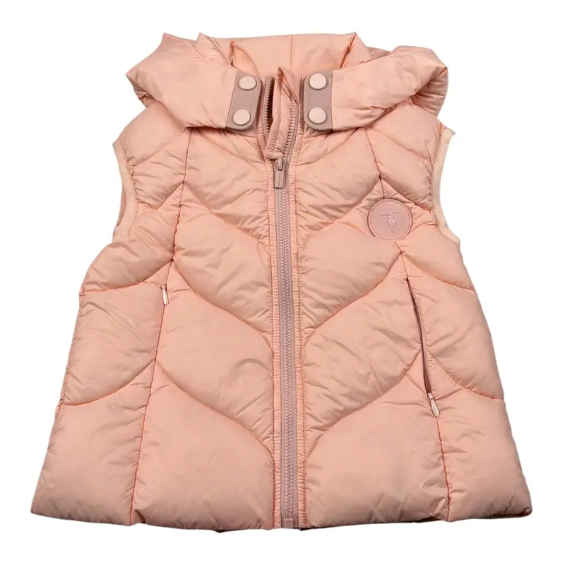 Trussardi Smanica tinta unita con Cappuccio Rosa per Neonata