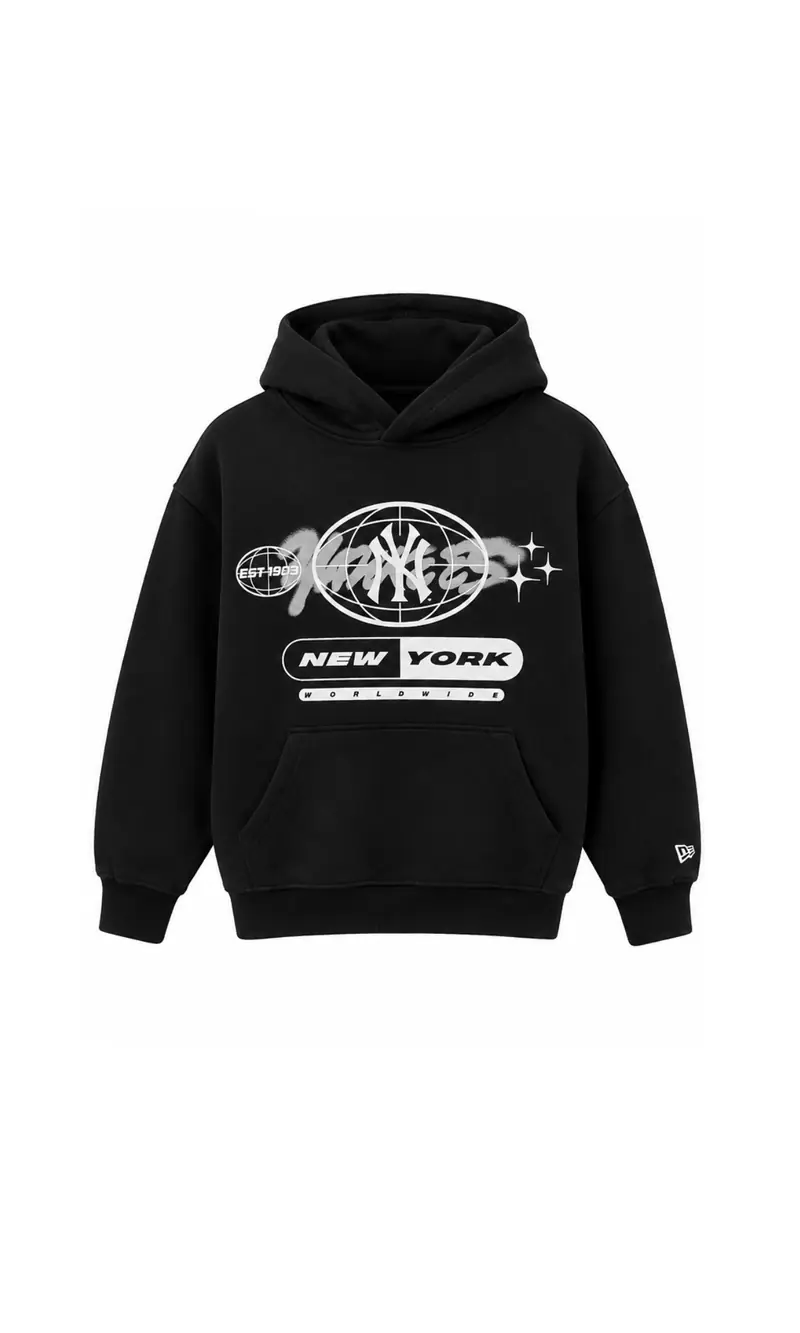 TUTA TRACK ’47 NEW YORK HOODIE OVERSIZED  BLACK