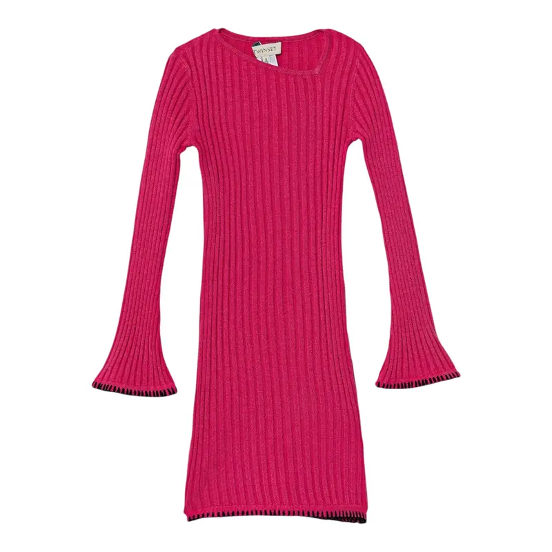 Twinset Abito Manica Lunga tinta unita Fuxia per Neonata