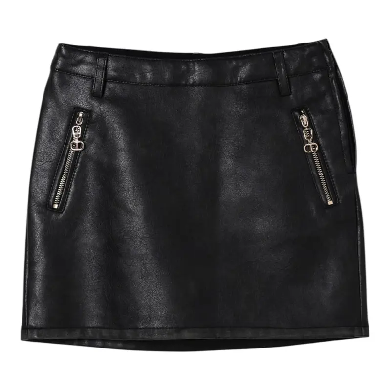 Twinset Gonna In Ecopelle tinta unita Nero per Bambina