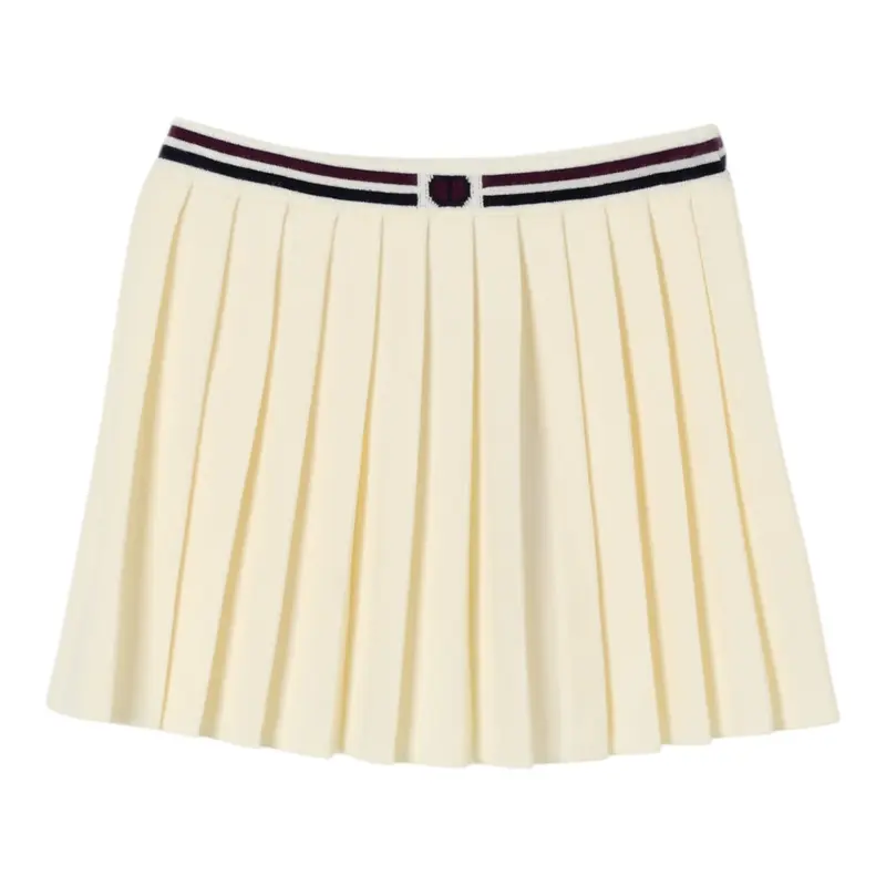 Twinset Gonna tinta unita con Logo Panna per Bambina